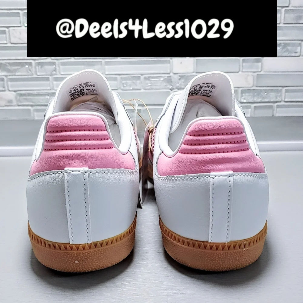Adidas Samba OG Womens/Kids White Light Pink Gum Brown